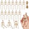 16 Pcs Halloween Mini Skeleton Figurine Decoration,6”Halloween posable Skeleton Decor,Small Plastic Skeleton Figure for Halloween Spooky Home Decor Haunted House Decorations Party Favors